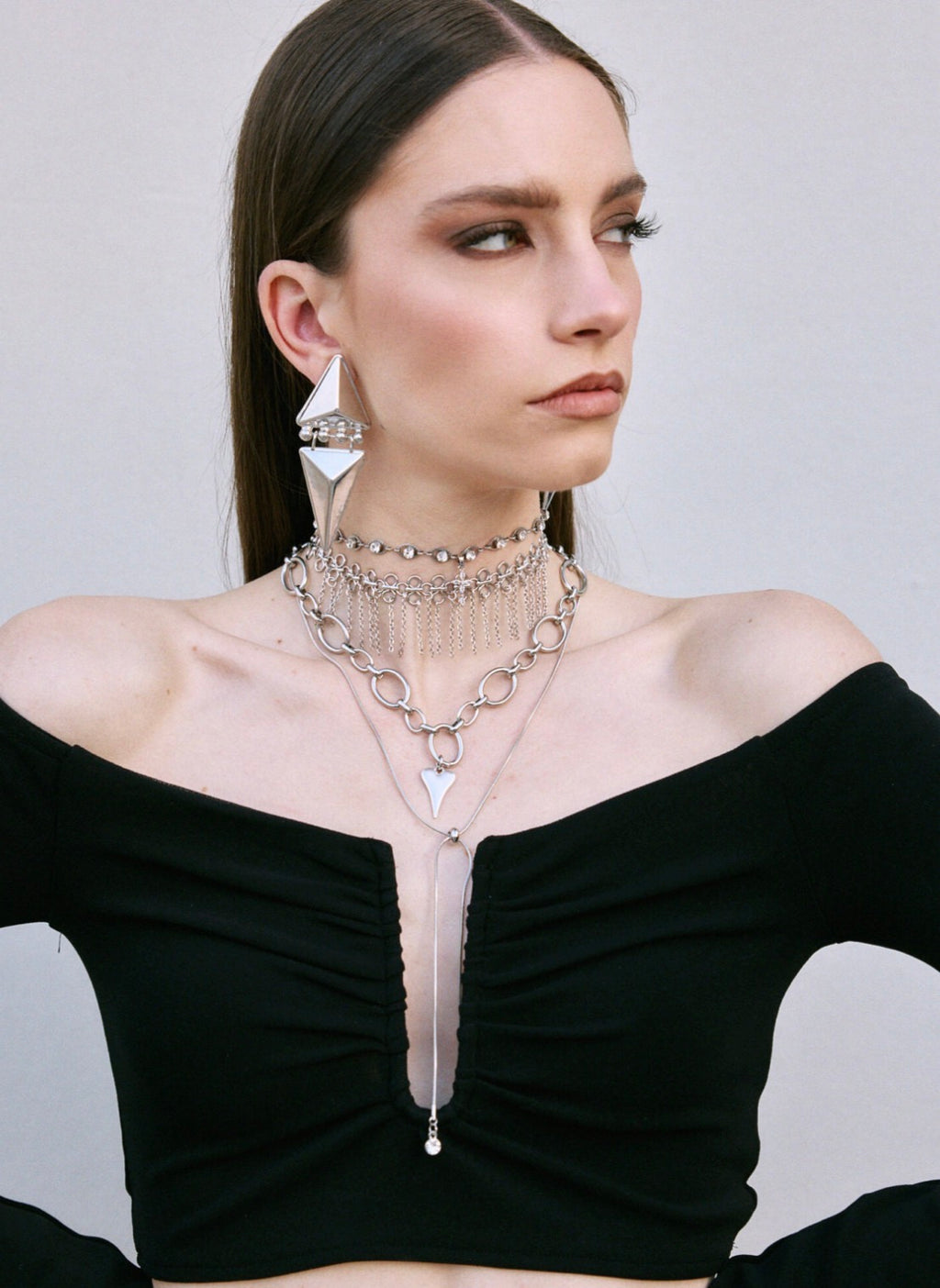 TOTEM EARRINGS(SILVER)