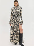 Peony Dress (Zebra Beige)
