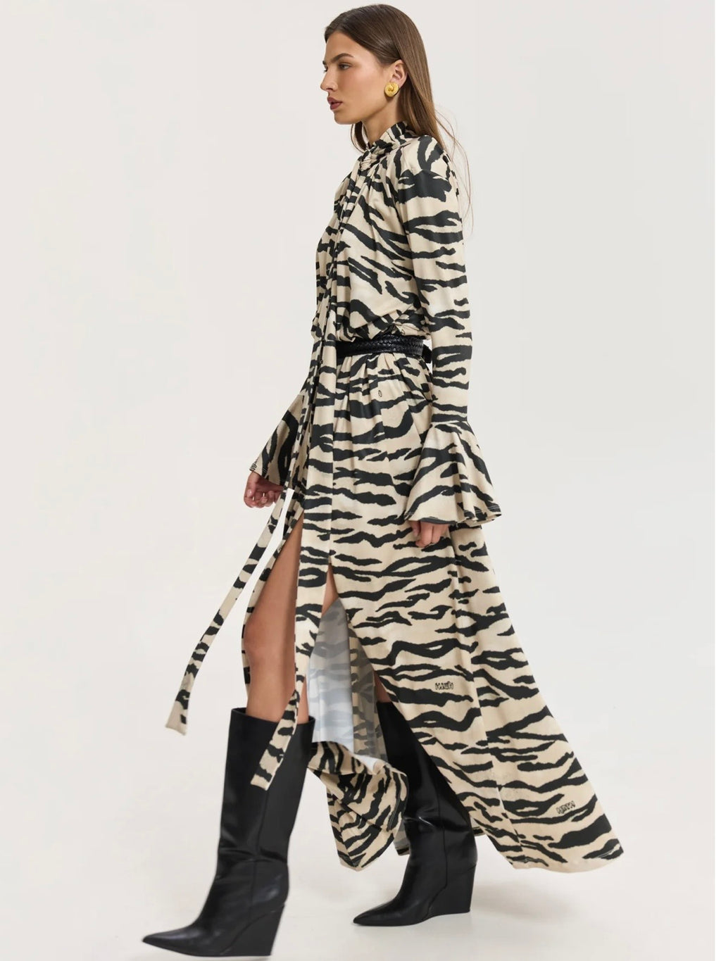 Peony Dress (Zebra Beige)