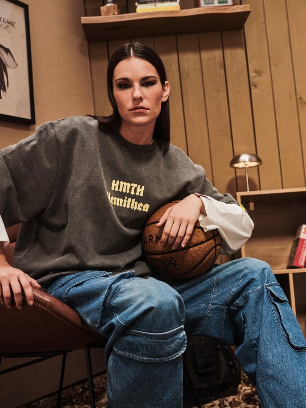 Cheetah Grey T-Shirt (Yellow Tape)