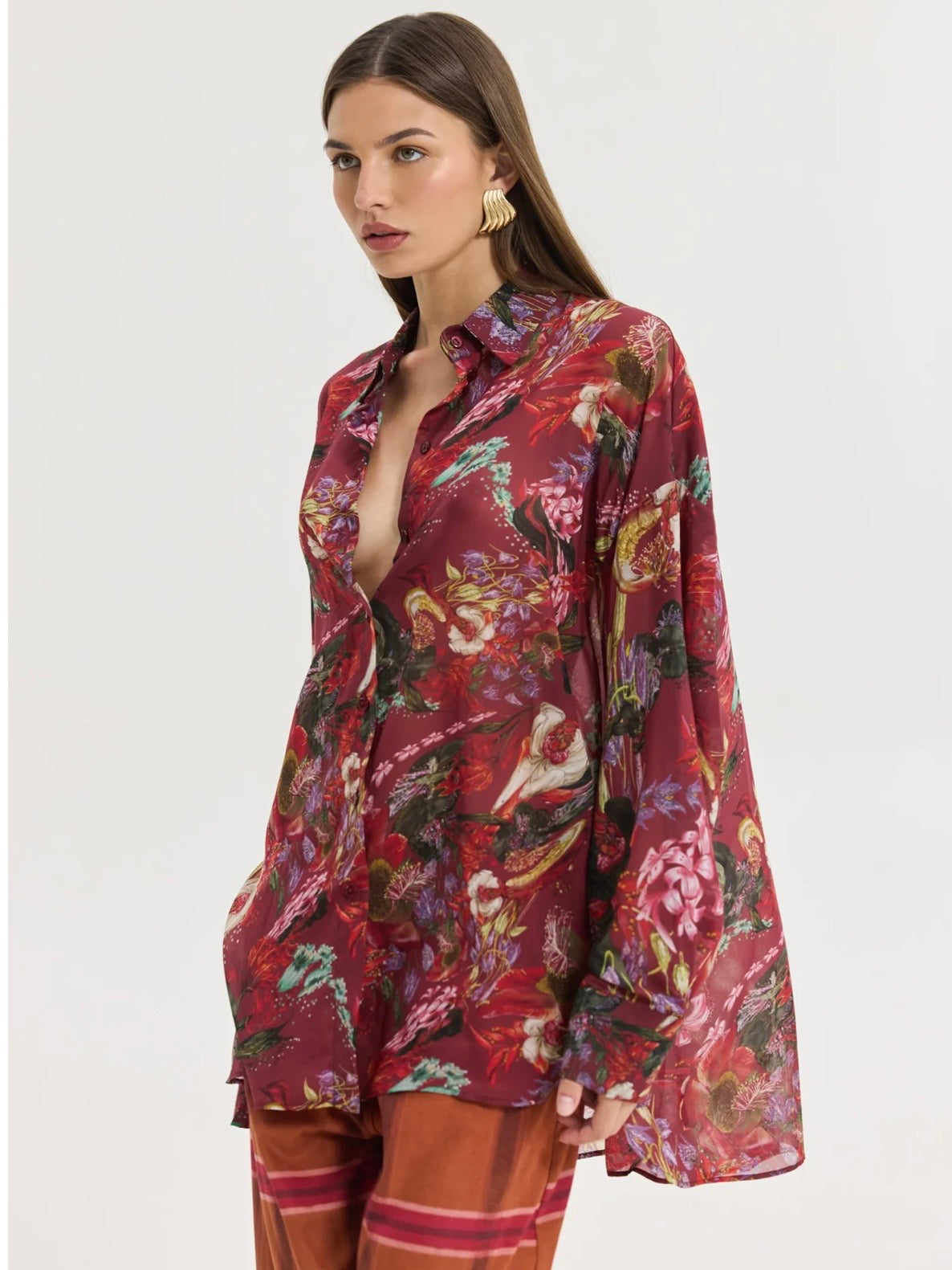 Heather Shirt (Bordeaux)